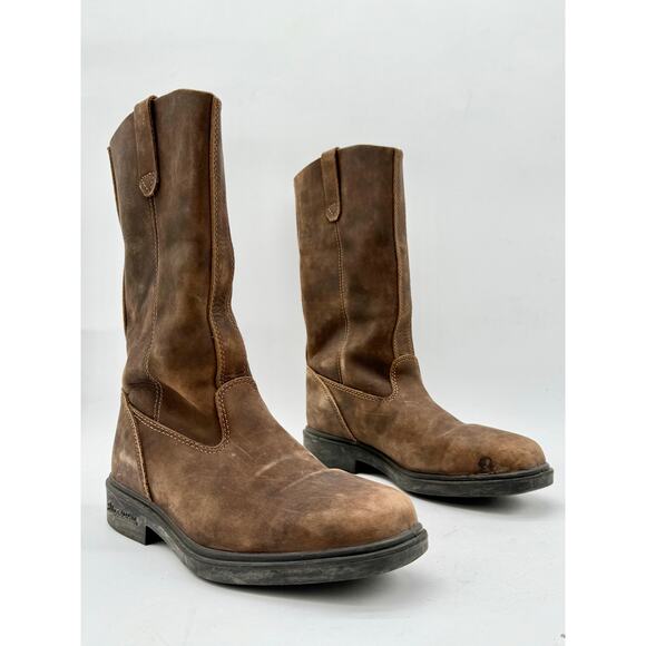 Blundstone Brown Leather Pull-On Work Boots Women's Size 8 Slip-On Ranch Boot - Picture 1 of 10